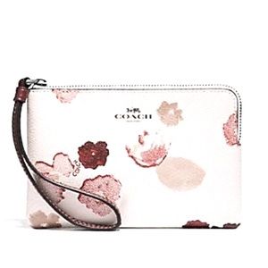 Coach Half Tone Floral Wristlet. NWOT.